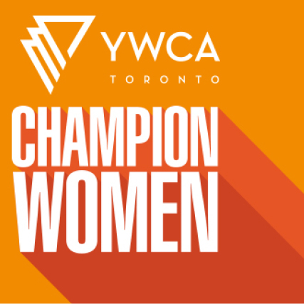 Mother and two daughter with Text Champion Women